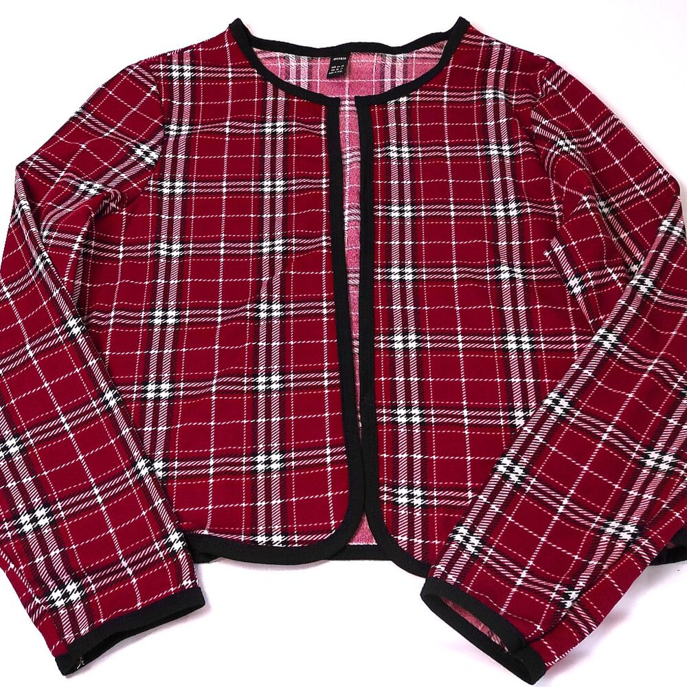 Cardigan XXL(14) NEW light-weight jersey knit red jacket open front summer top